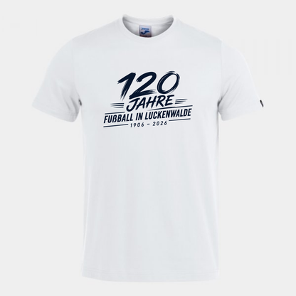 120 Jahre Fußball in Luckenwalde T-Shirt weiß