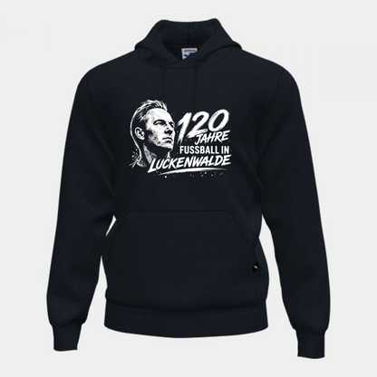 120 Jahre Fußball in Luckenwalde / Werner Seelenbinder Hoodie schwarz