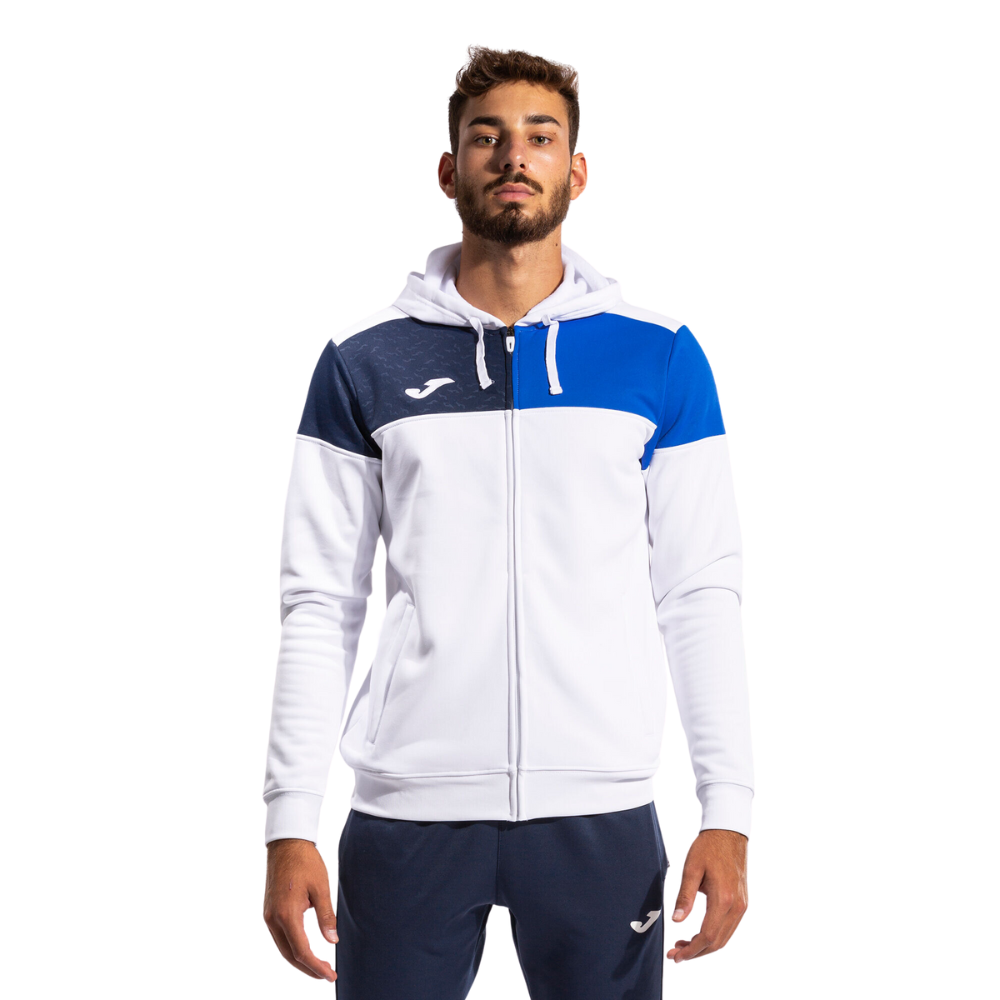 JOMA Crew V Kaputzenjacke Weiß /Königsblau