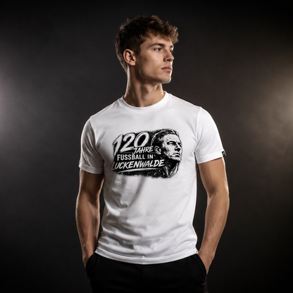 120 Jahre Fußball in Luckenwalde / Werner Seelenbinder T-Shirt weiß