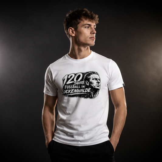120 Jahre Fußball in Luckenwalde / Werner Seelenbinder T-Shirt weiß