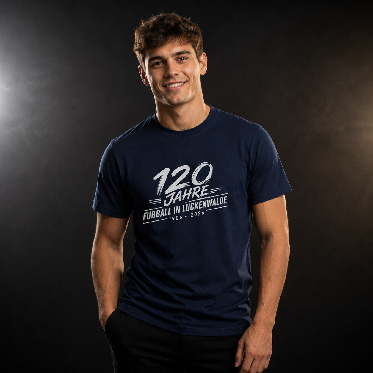 120 Jahre Fußball in Luckenwalde T-Shirt navy