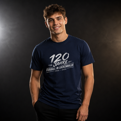 120 Jahre Fußball in Luckenwalde T-Shirt navy