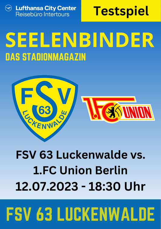 Stadionheft | FSV 63 Luckenwalde vs. 1.FC Union Berlin (Digitaler Download)