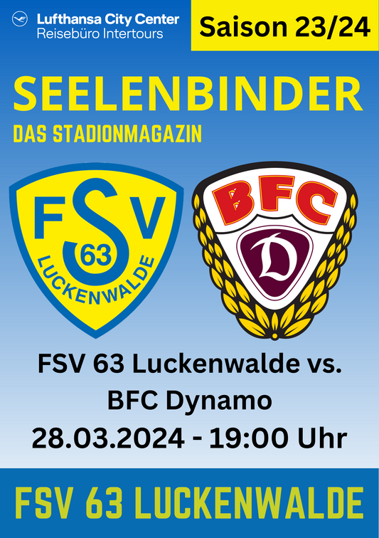 Stadionheft | FSV 63 Luckenwalde vs. BFC Dynamo | Saison 2023/2024
