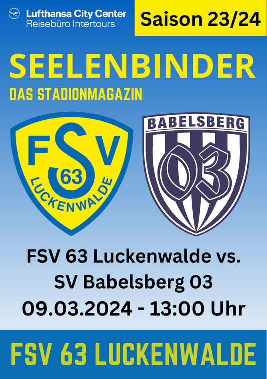 Stadionheft | FSV 63 Luckenwalde vs. SV Babelsberg 03 | Digitaler Download