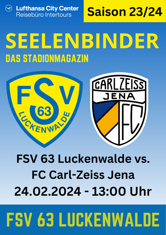 Stadionheft | FSV 63 Luckenwalde vs. FC Carl-Zeiss Jena | Digitaler Download