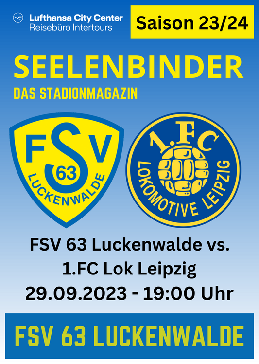 Stadionheft | FSV 63 Luckenwalde vs. 1.FC Lokomotive Leipzig | 9. Spieltag (Digitaler Download)