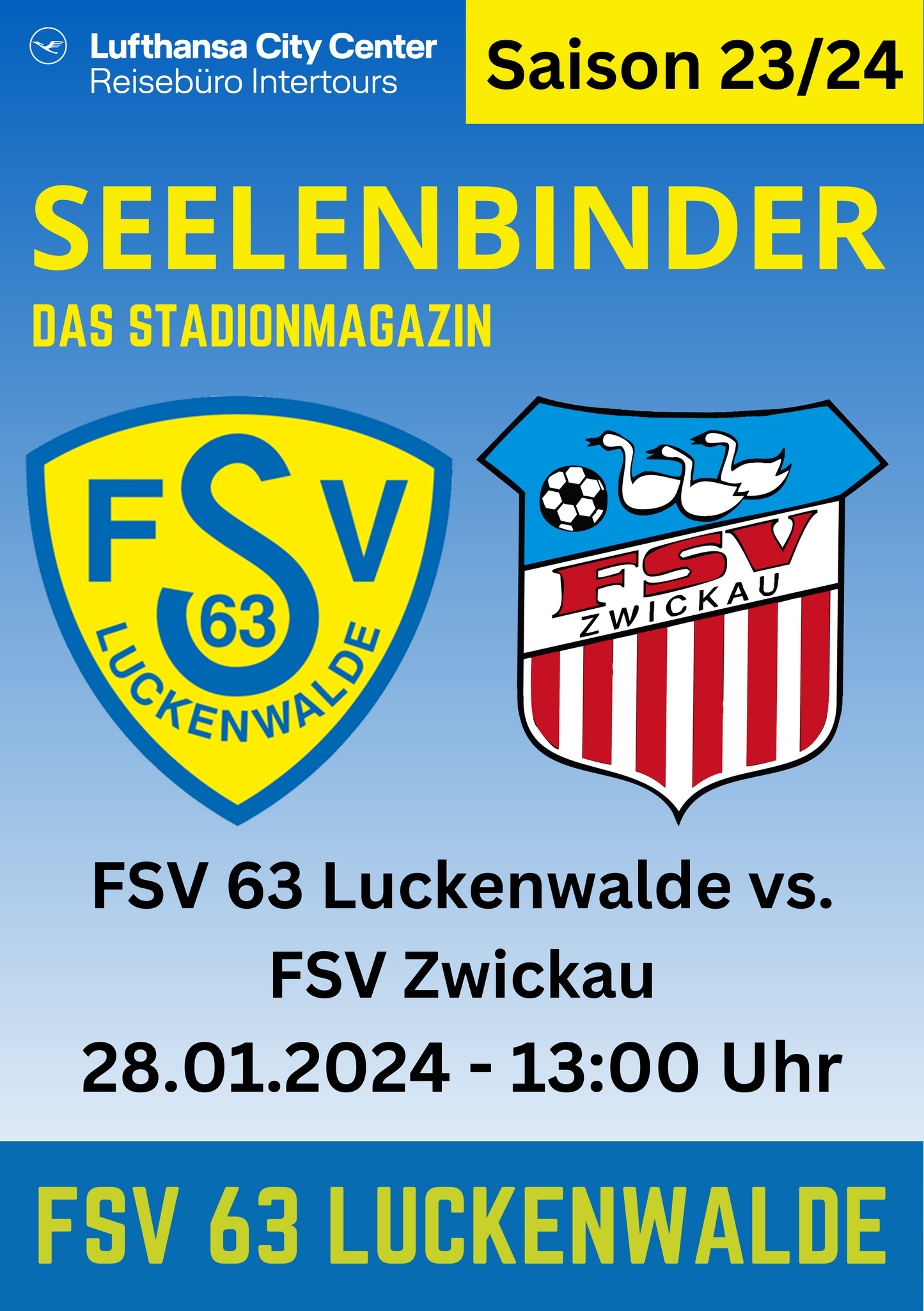 Stadionheft | FSV 63 Luckenwalde vs. FSV Zwickau | Digitaler Download
