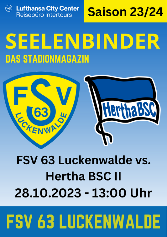 Stadionheft | FSV 63 Luckenwalde vs. Hertha BSC II | Digitaler Download