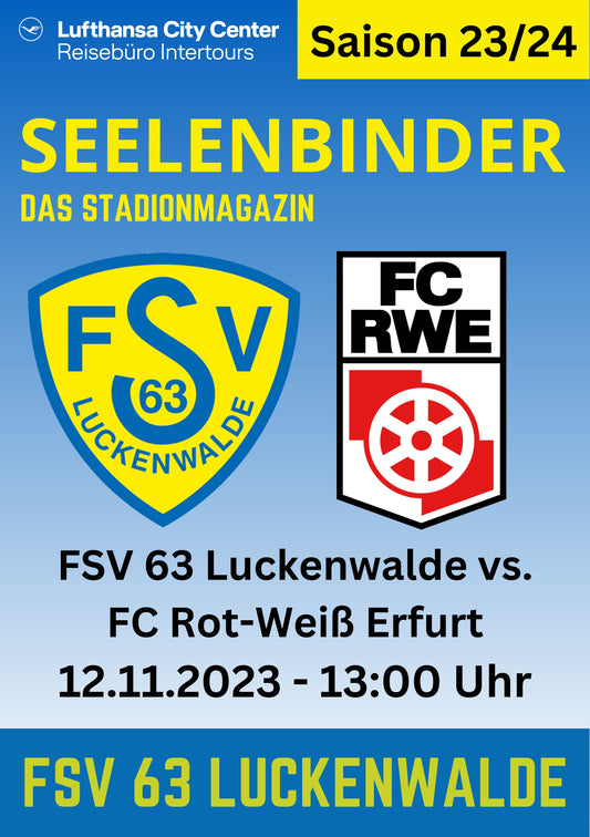 Stadionheft | FSV 63 Luckenwalde vs. FC Rot-Weiß Erfurt | Digitaler Download
