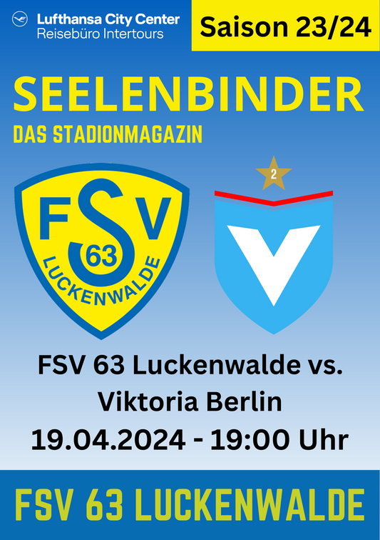 Stadionheft | FSV 63 Luckenwalde vs. Viktoria Berlin | Digitaler Download